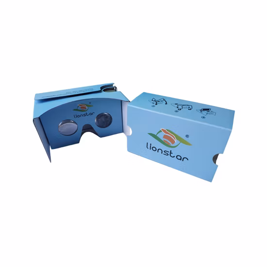 사용자 정의 로고 만화 3D VR 비디오 게임 VR 헤드셋 뷰어 프로모션 3D 브랜드 골판지 VR 안경 비디오 3D 안경
